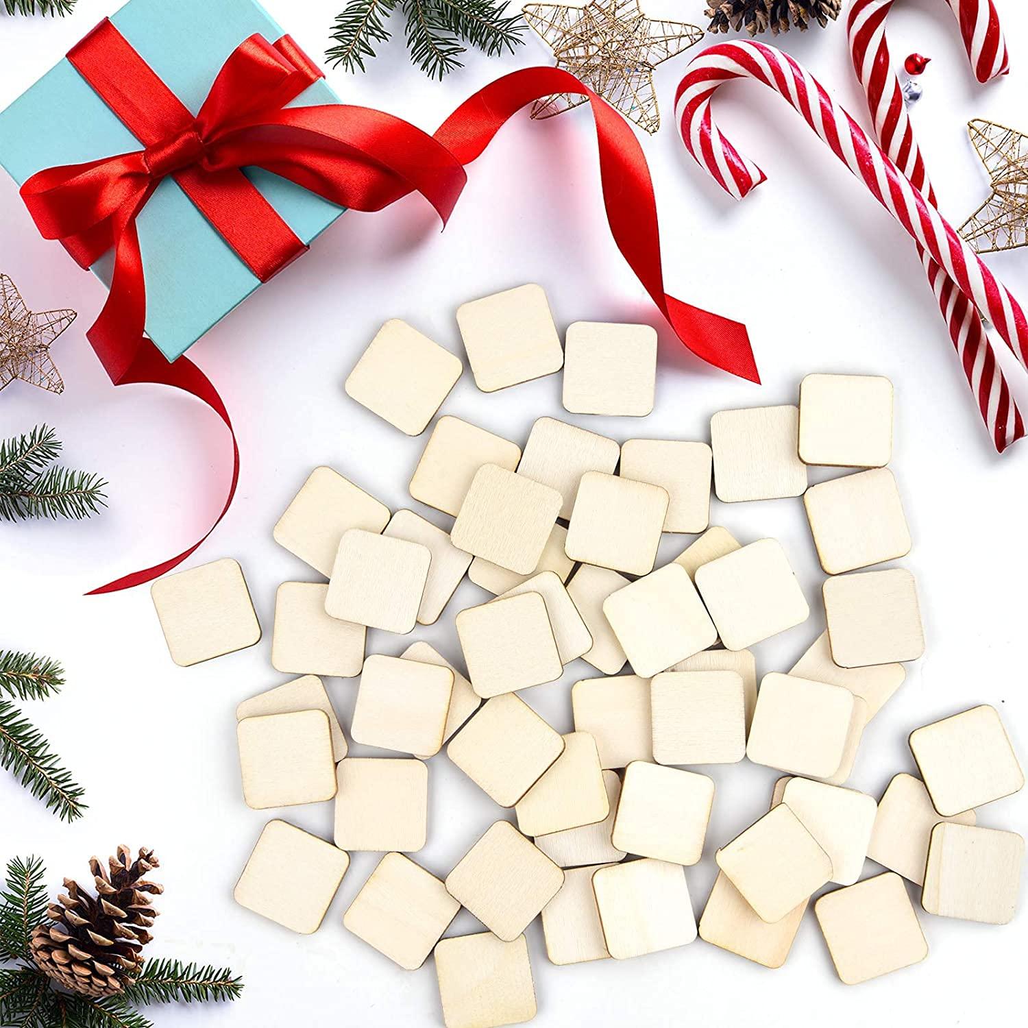 Haoser 100 Pcs Unfinished MDF Boards for Art & Craft 1.5 Inch Square Cutouts with Round Corners | MDF Sheets for DIY Projects MDF Boards for Art and Craft 1.5 inch - Haoser