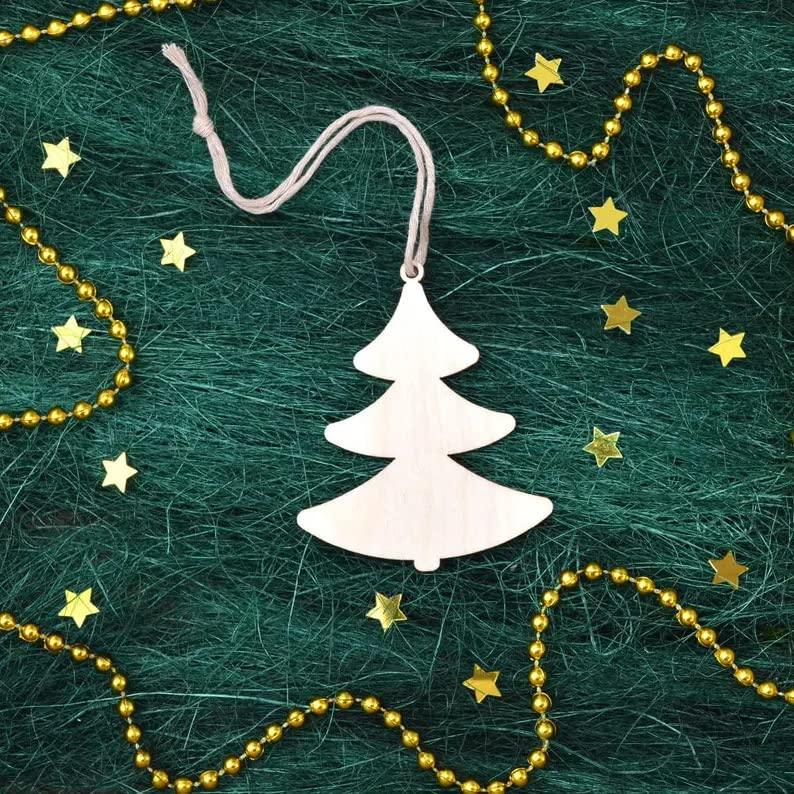 Haoser Wooden Christmas Tree Ornaments // Wood Christmas Decoration - Wood Ornaments - Wooden Christmas Ornaments - Wood Christmas Tree Decor - Haoser