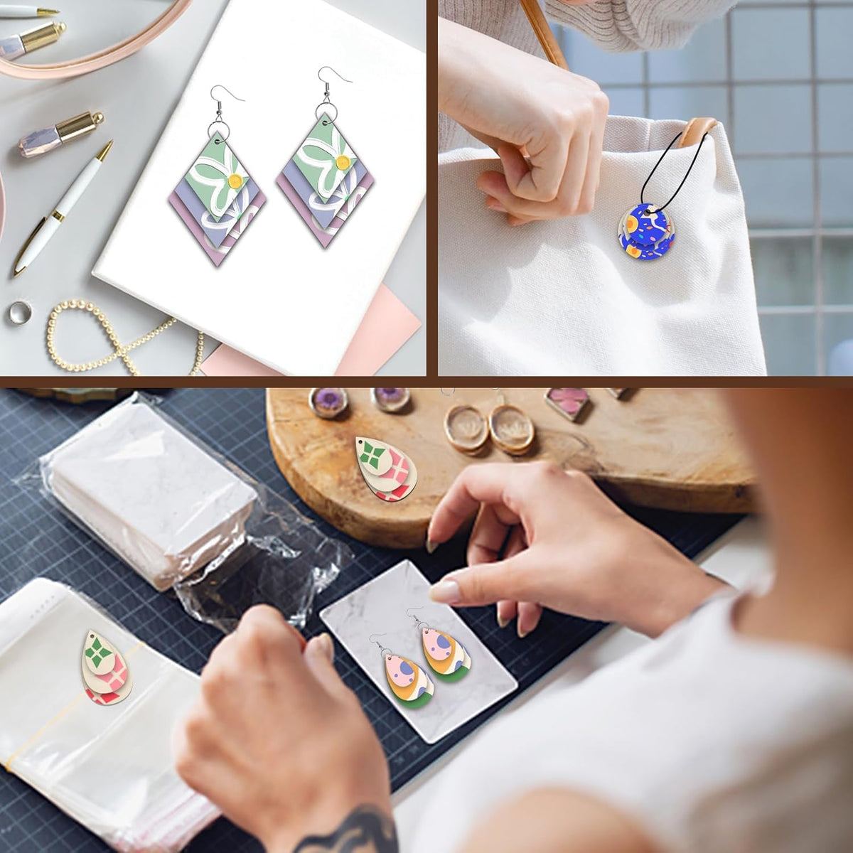 100 Pcs Unfinished Wooden Earrings Blanks – DIY Wood Earring