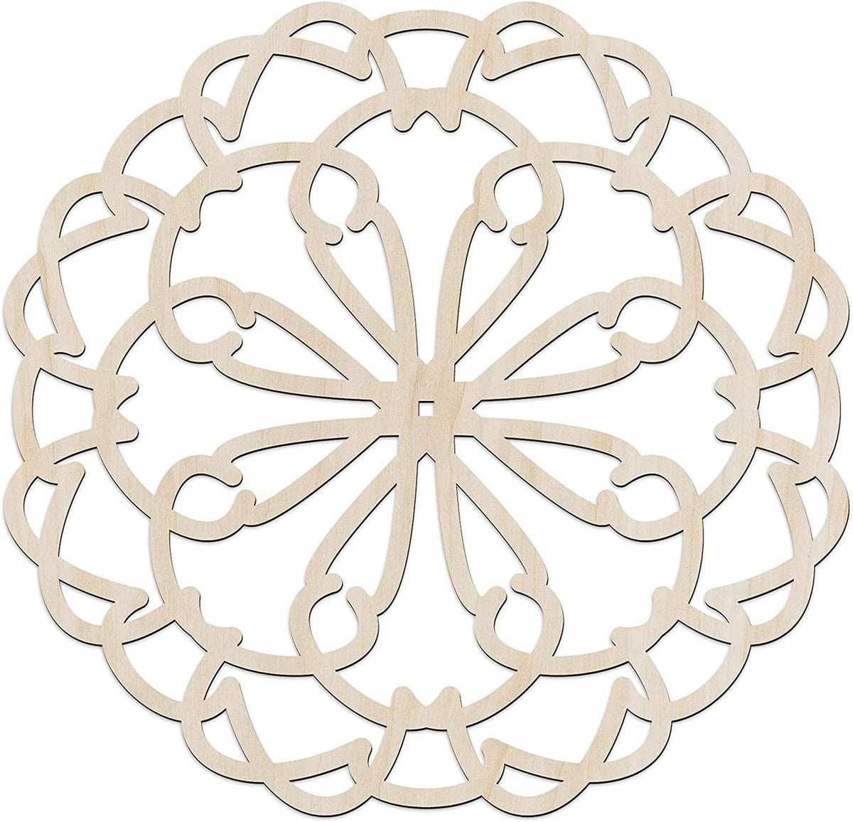 Haoser wooden mandala wall art Design 23, 30 cm birch plywood panel