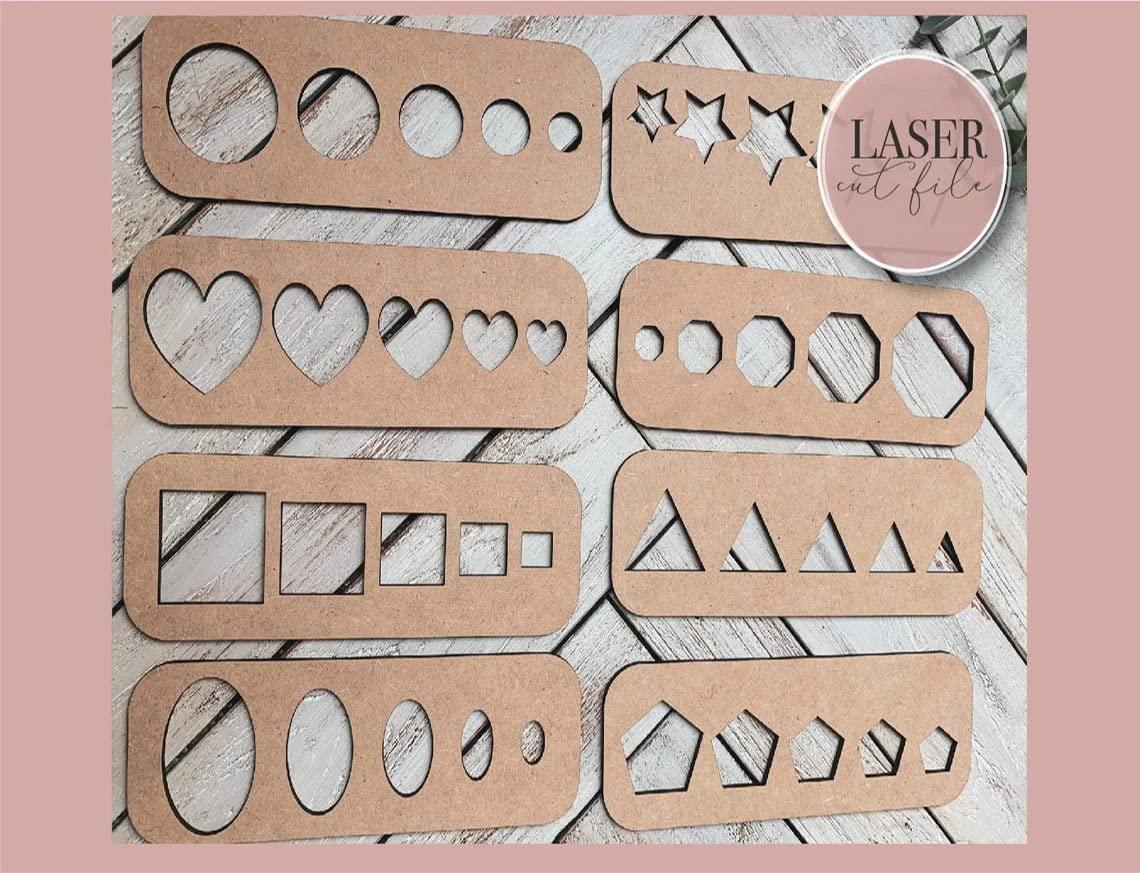 Haoser Montessori Wood Stencils, Preschool Educational Tool || Educational Wood Handwriting Stencil Set | Easy-to-Use Writing Guide for Kids & Montessori Stencils Set - Haoser