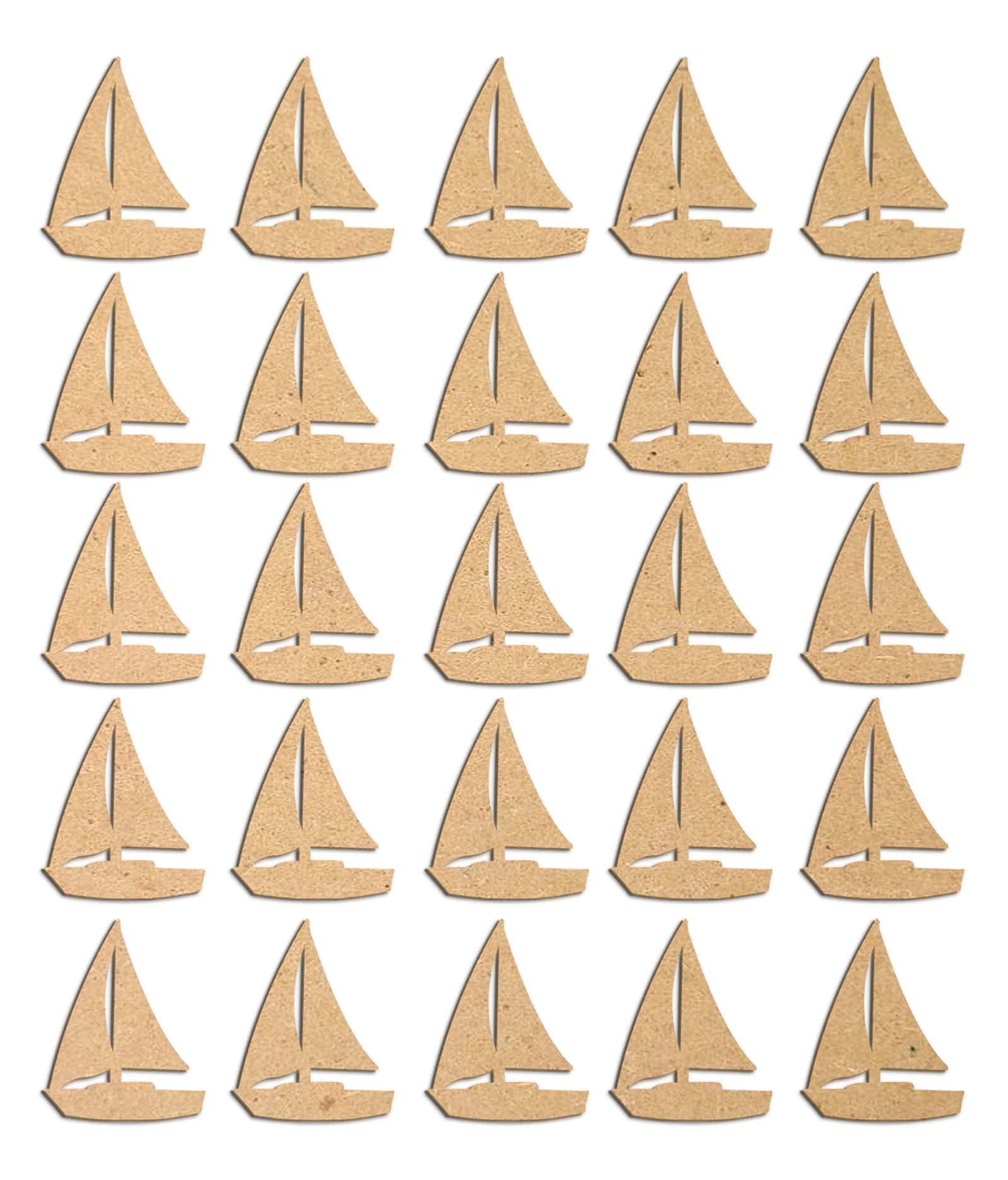 Haoser 3mm Wooden Boat Cutouts for Scrapbooking Arts Crafts DIY Decoration Display Décor - Haoser