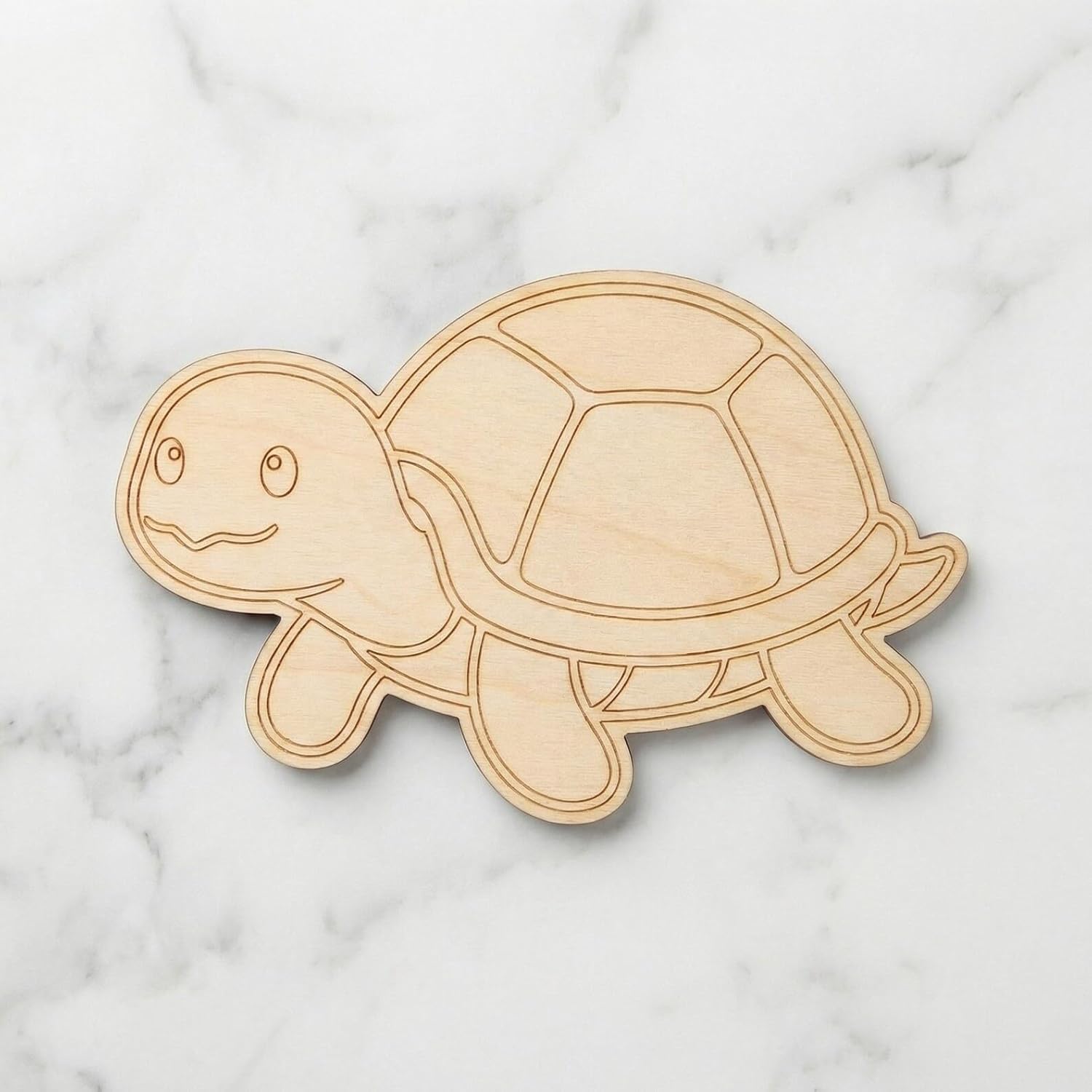 Set of 5 Wooden Turtle Cutouts | 4 Inch Wood Sea Turtle Shapes