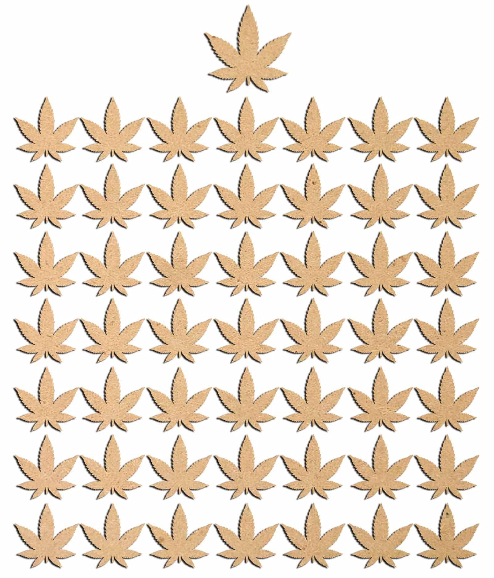 Haoser 3mm Wooden Leaf Cutouts for Scrapbooking Arts Crafts DIY Decoration Display Décor - Haoser