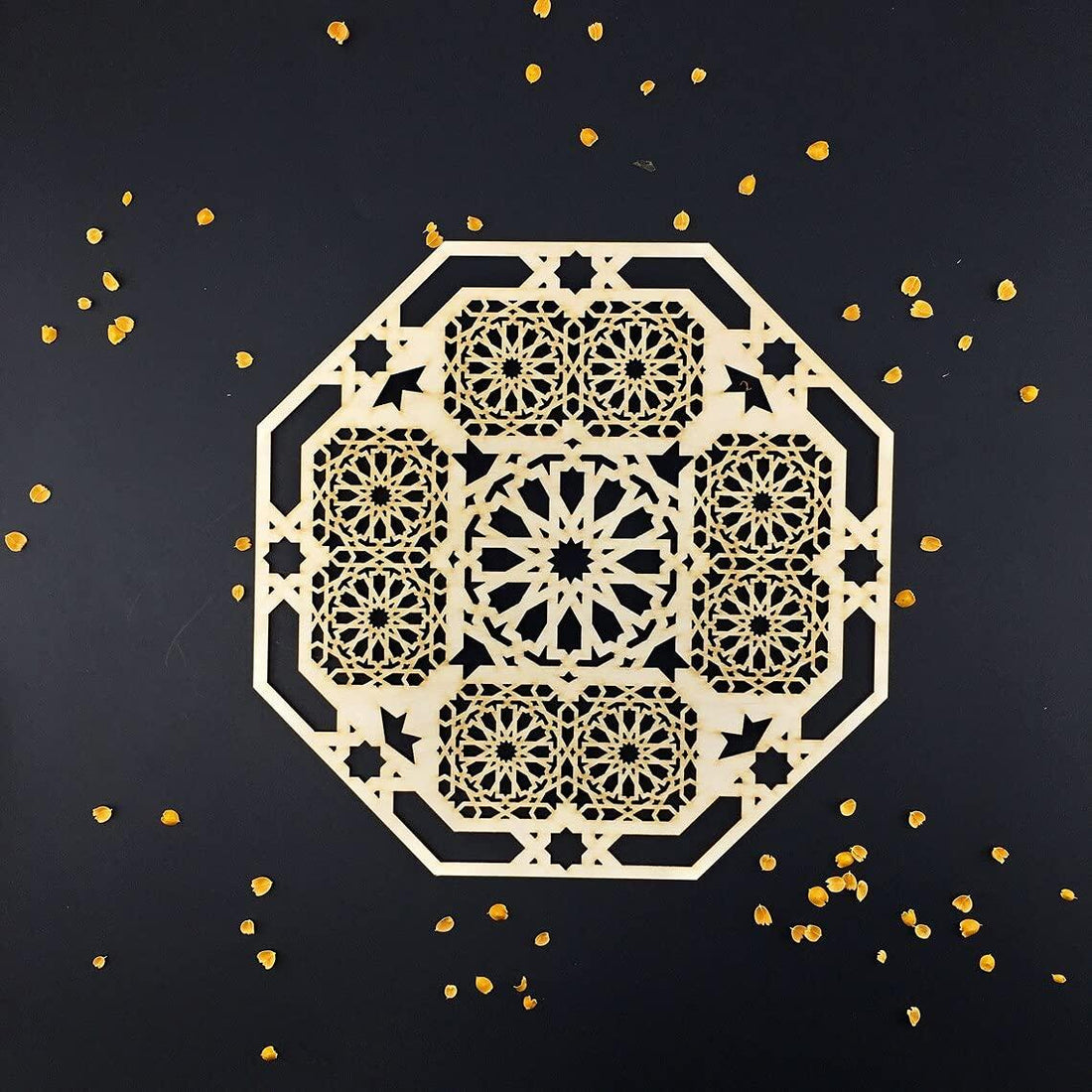 Haoser Laser Cut Design Home Decorative Pack of 1 Carved Birch Ply Panel -Panel-5 - Haoser
