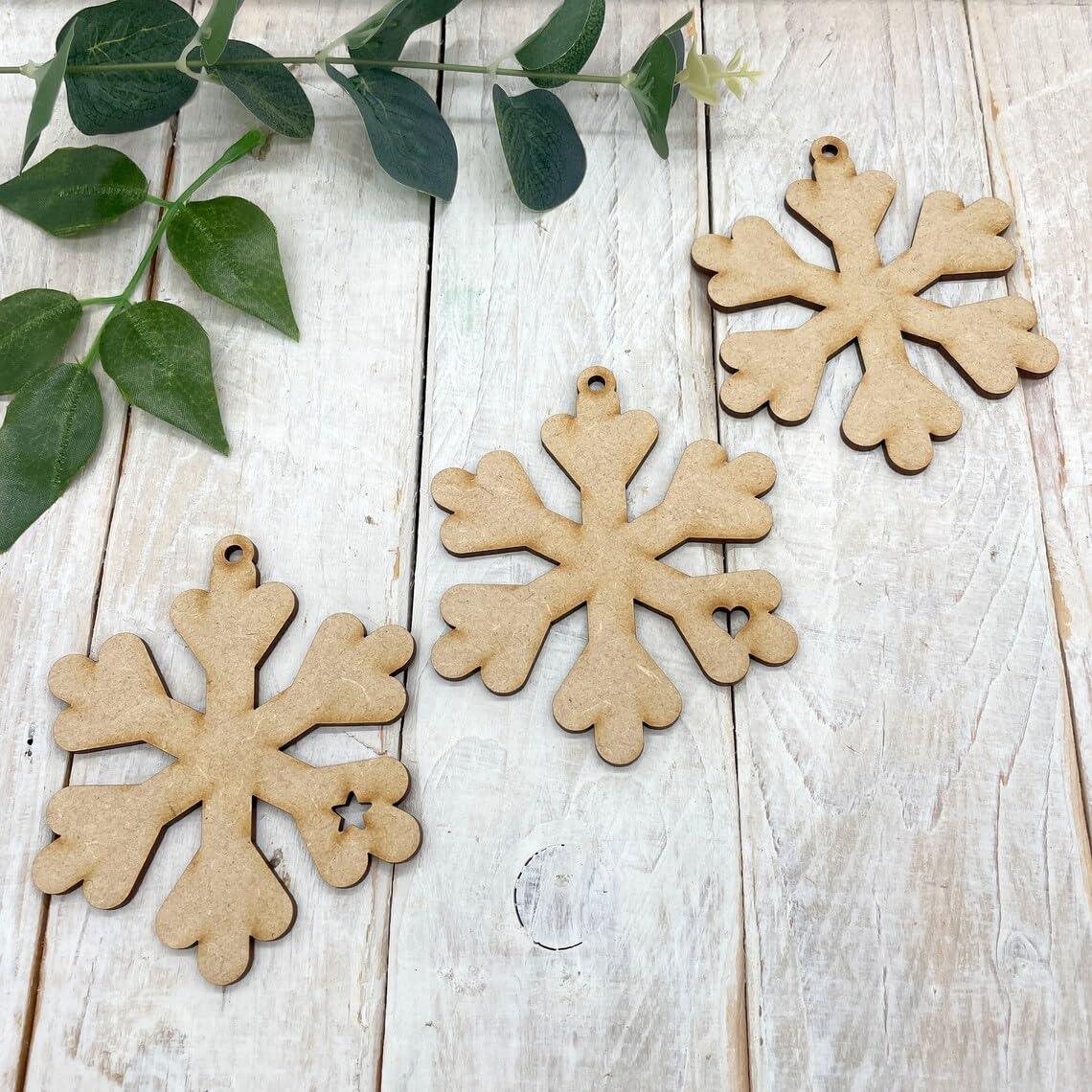 Haoser 18 pc Christmas Wooden Hanging Ornaments Unfinished Wood Slices Christmas Crafts for Kids DIY Christmas Decorations Party Supplies Favors - Haoser