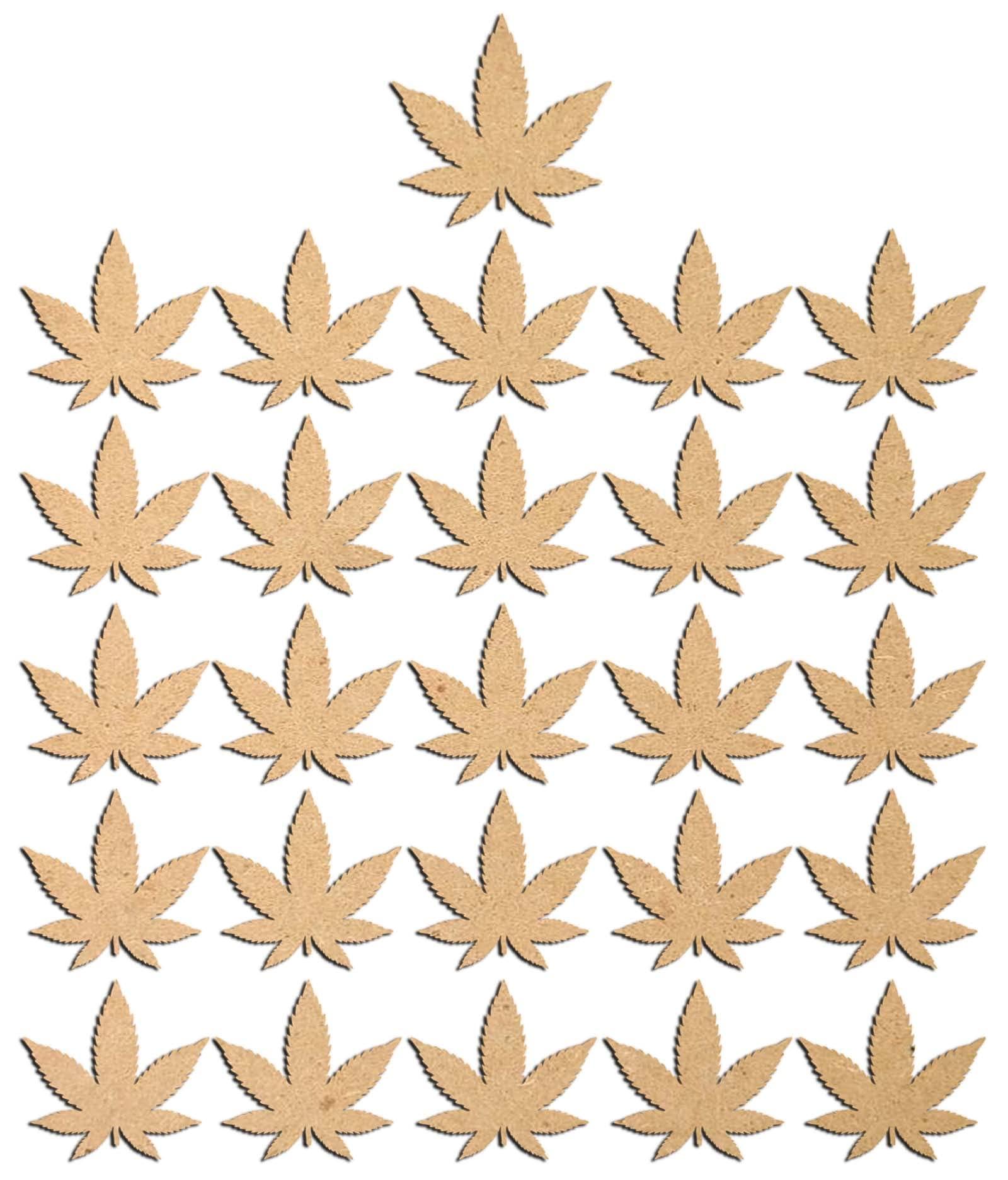 Haoser 3mm Wooden Leaf Cutouts for Scrapbooking Arts Crafts DIY Decoration Display Décor - Haoser