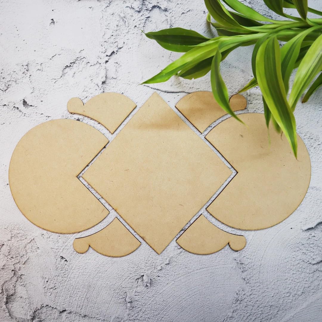 Wooden MDF Rangoli 10x10 Inch | DIY Base for Diwali Decoration & Mandala Art | Unfinished Craft Board | MDF Rangoli for Painting