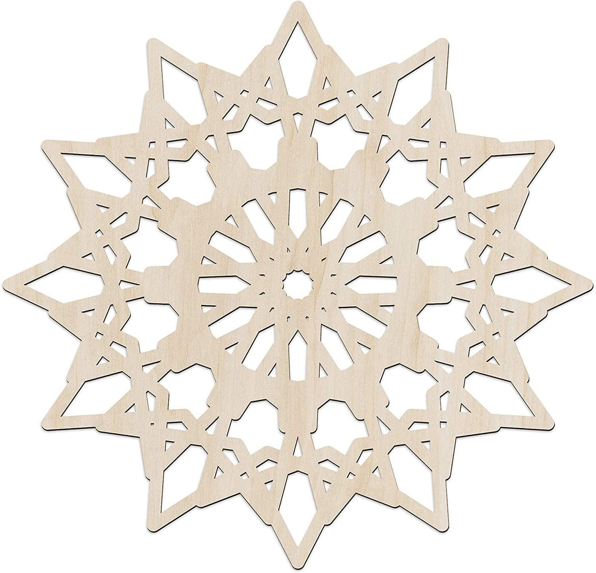 Haoser wooden mandala wall art Design 21, 30 cm birch plywood panel