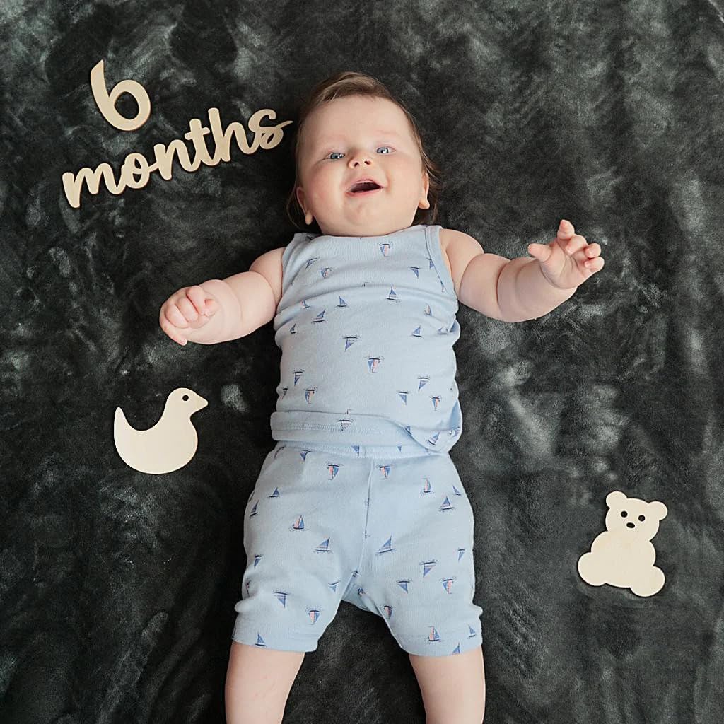 Set of 22 Baby Milestone Numbers – Wooden Milestone