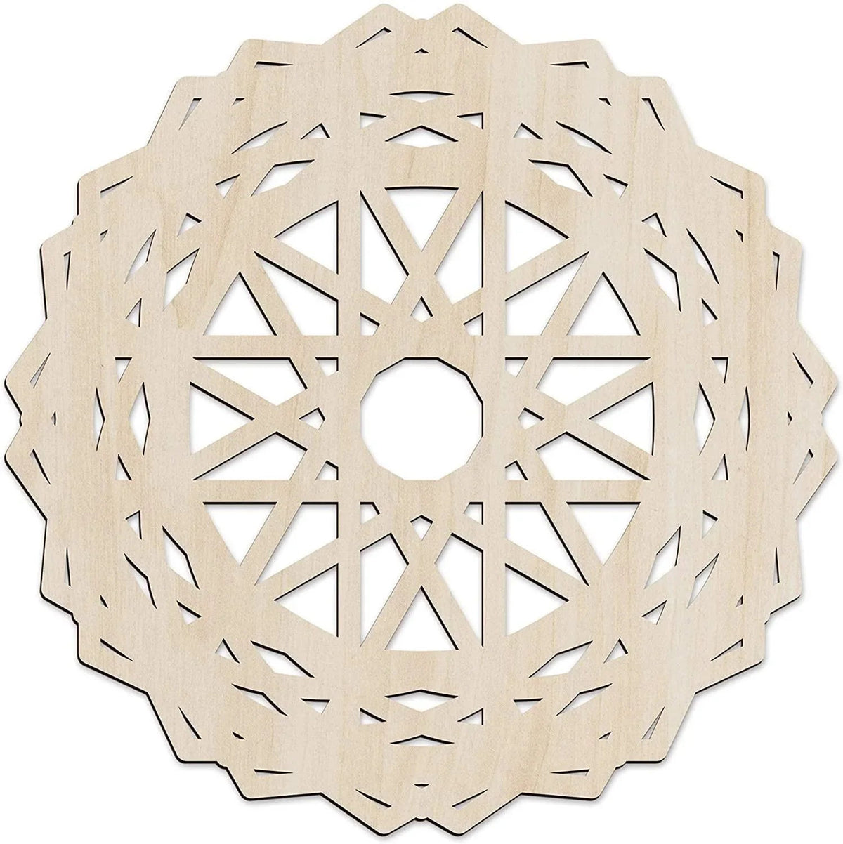 Haoser wooden mandala wall art Design 7, 30 cm birch plywood panel