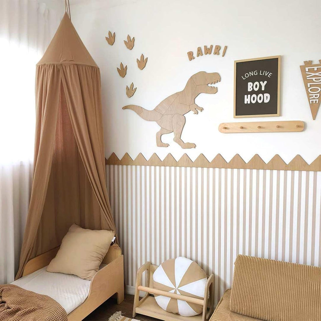 2 Pcs Mountain Shape Wooden Wall Molding Trim | Triangle Wall Border