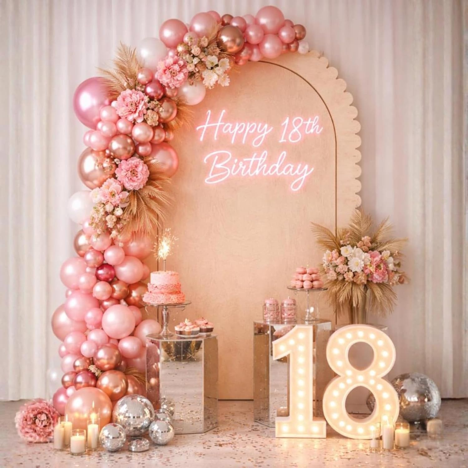 Arch Frame Stand for Balloon Decoration | Thickness | Decorative Photo Backdrop Wall for Birthday
