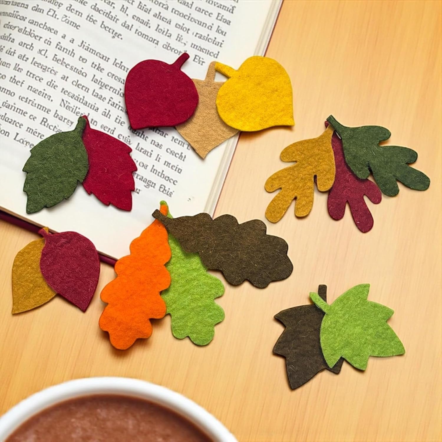 15 Pcs Felt Leaves Die Cuts for DIY Craft & Fall Decoration | Autumn Leaves Craft Shapes