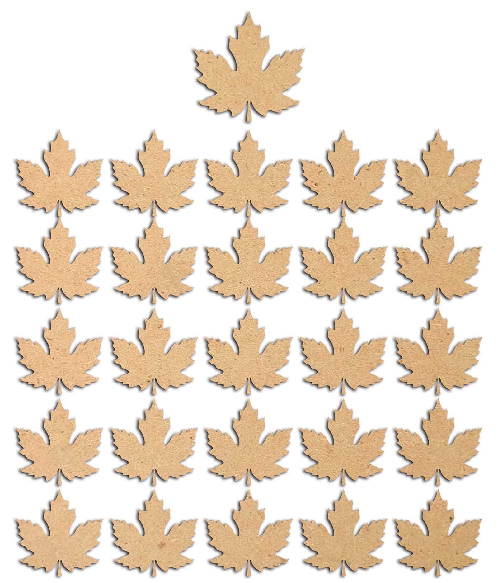 Haoser 3mm Wooden Leaf-2 Cutouts for Scrapbooking Arts Crafts DIY Decoration Display Décor - Haoser