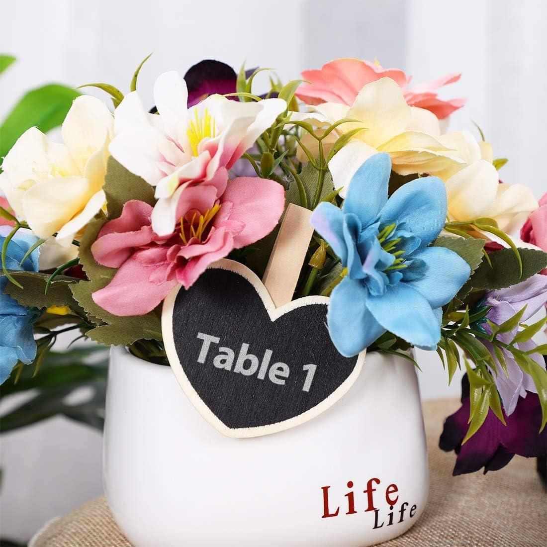 Haoser 12 Mini Retangle Chalkboard Blackboard with Wooden Clip Message Board Signs and Labels Clips - Haoser