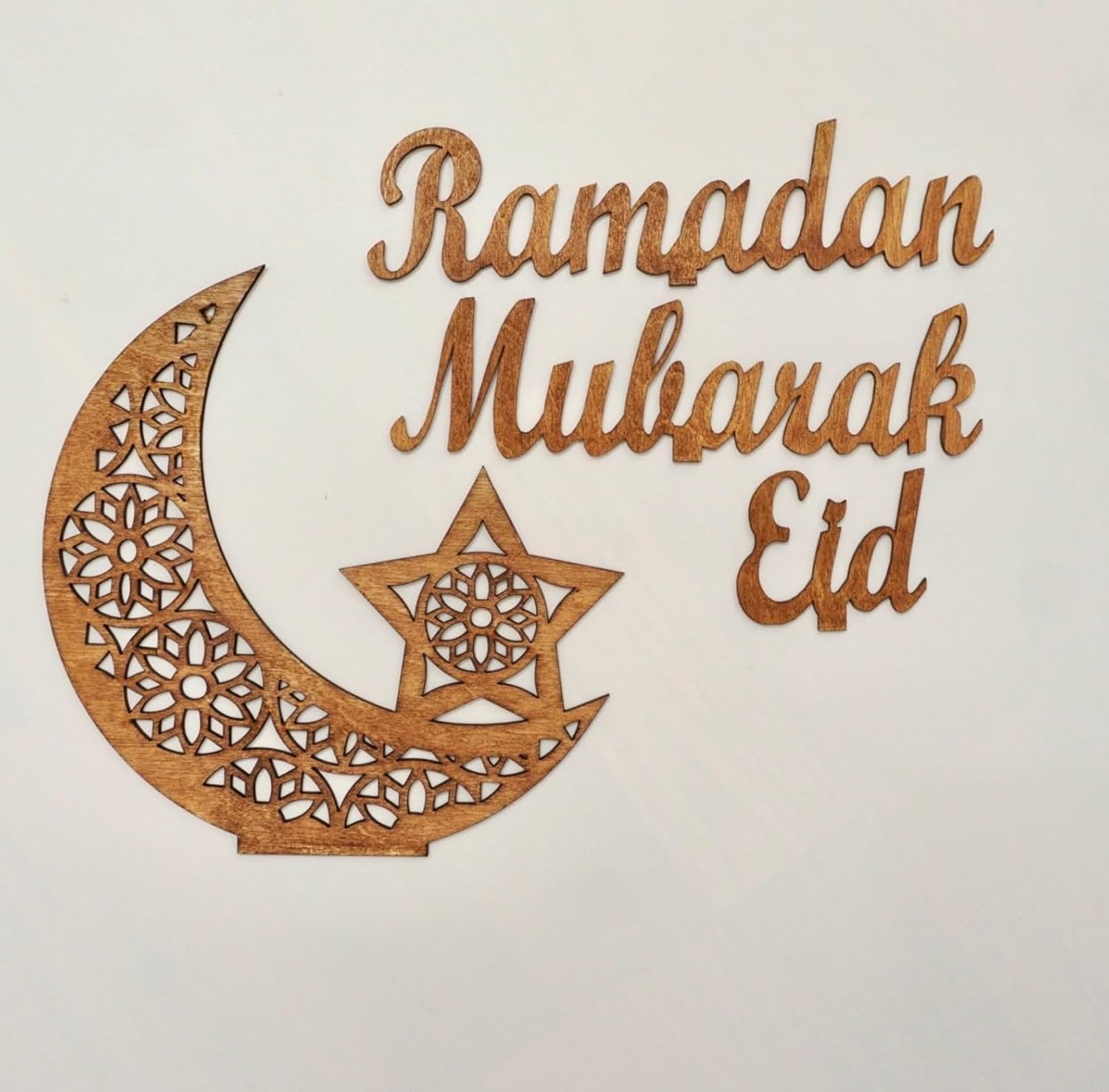 Set 1 Eid Mubarak Wall Decor| Ramadan Islamic Wall Art Moon Stars Lantern Decor | Muslim Home Decoration