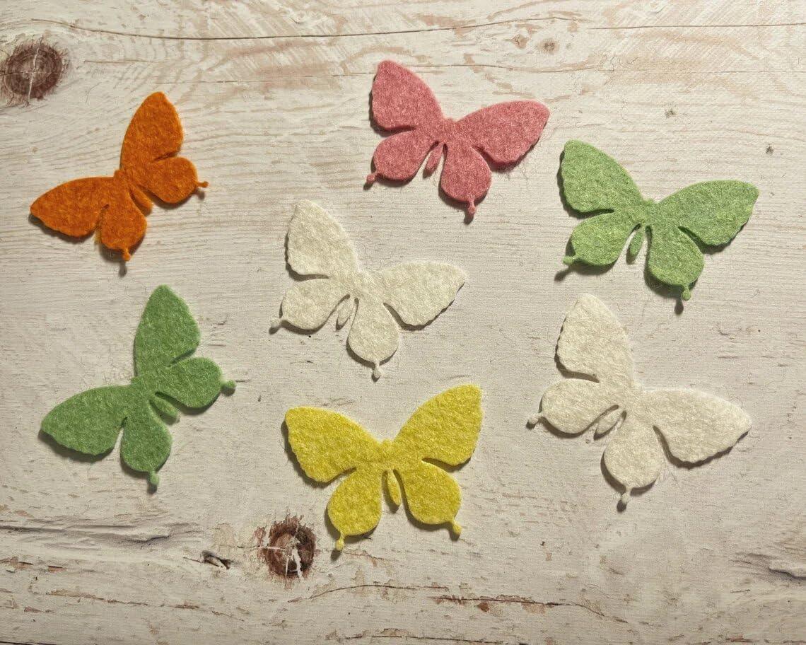 Haoser Butterflies die-Cut Packs Felt Craft Embellishments