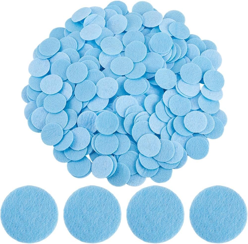 100 Pcs 1 Inch Blue Felt Circles – Pre-Cut Round Felt Fabric
