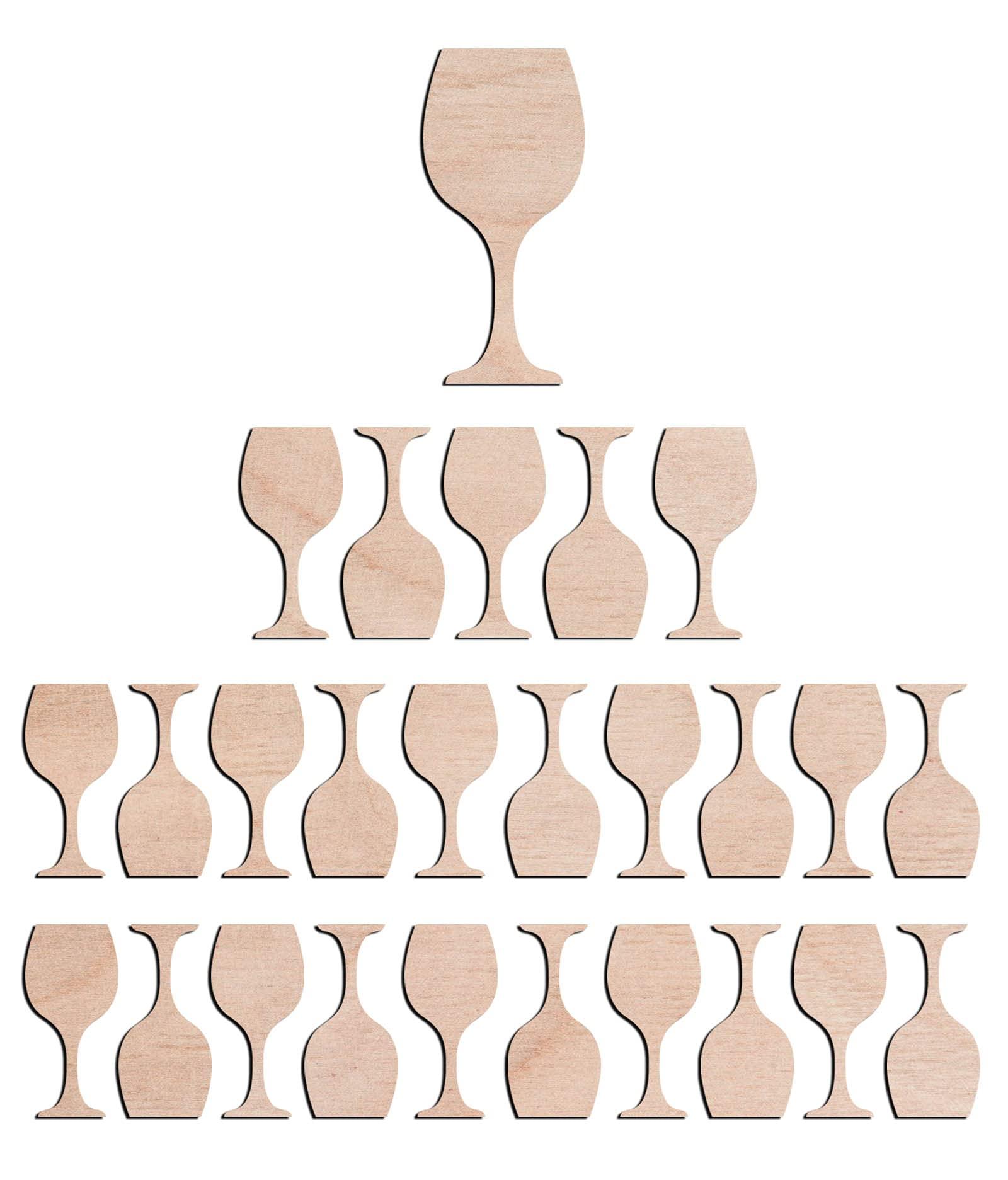 Haoser 3mm Wooden Glass Cutouts for Scrapbooking Arts Crafts DIY Decoration Display Décor - Haoser