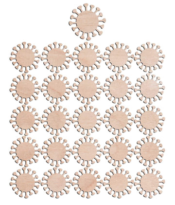 Haoser 3mm Wooden Virus Cutouts for Scrapbooking Arts Crafts DIY Decoration Display Décor - Haoser