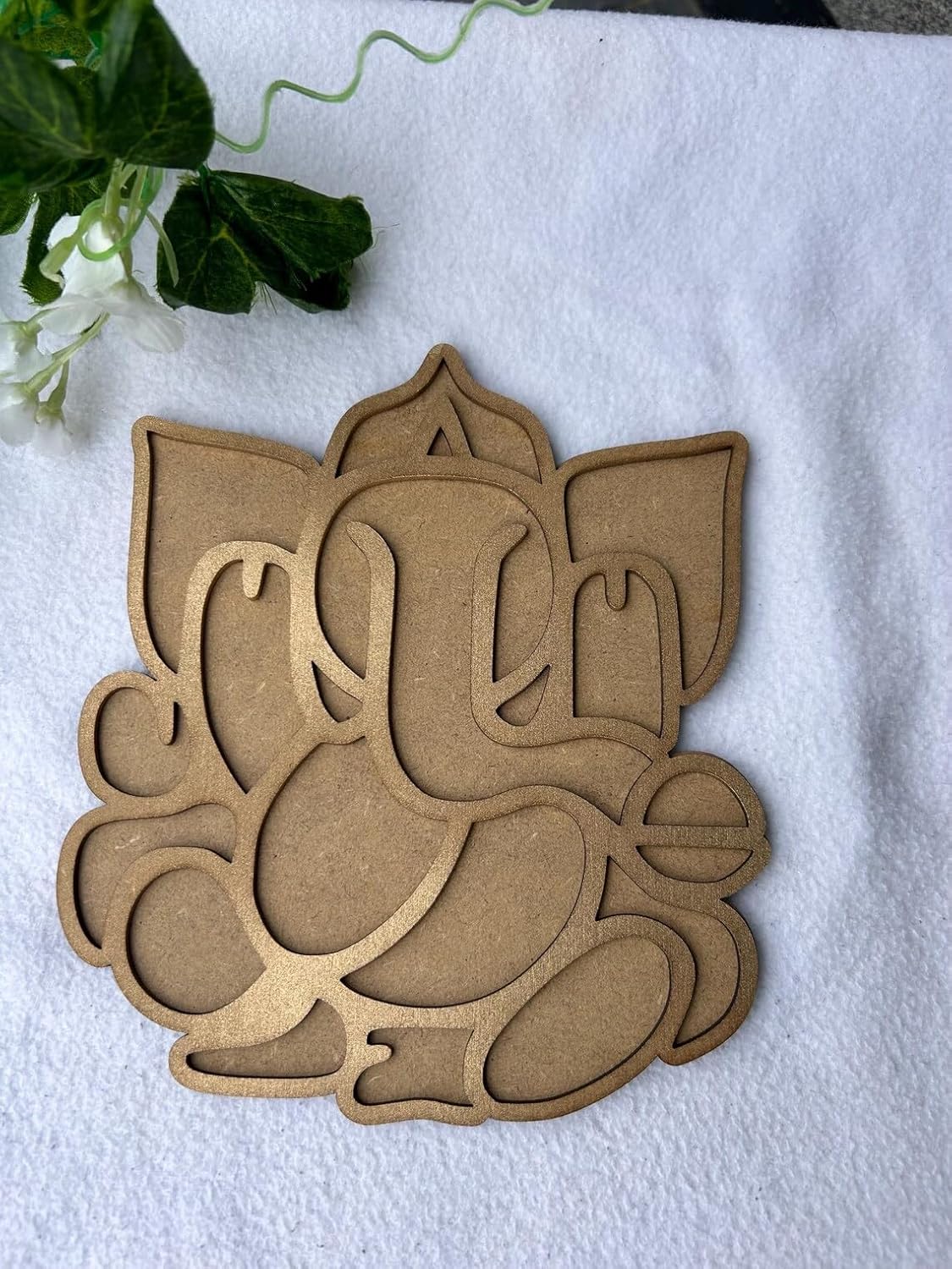 MDF Ganesh Rangoli Stencil for Diwali Decoration | Reusable Eco-Friendly Rangoli Template for Kids Arts & Crafts