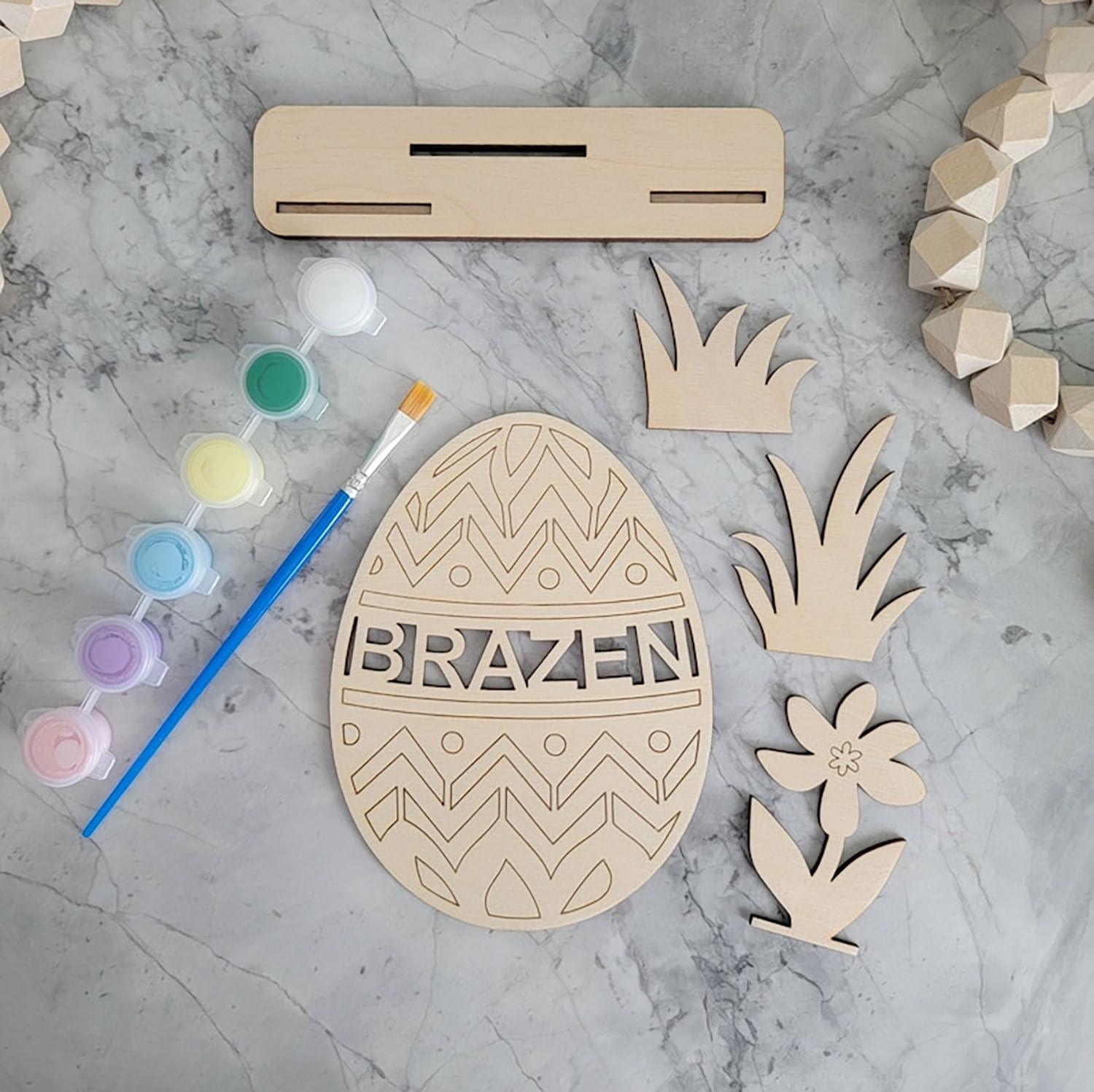 Curious Button Unfinished Wooden Wedding Hashtag Sign with Customized Text Name in Egg Shape, Perfect for Personalization, DIY Craft Home Decor, Gift (15cm) - Haoser