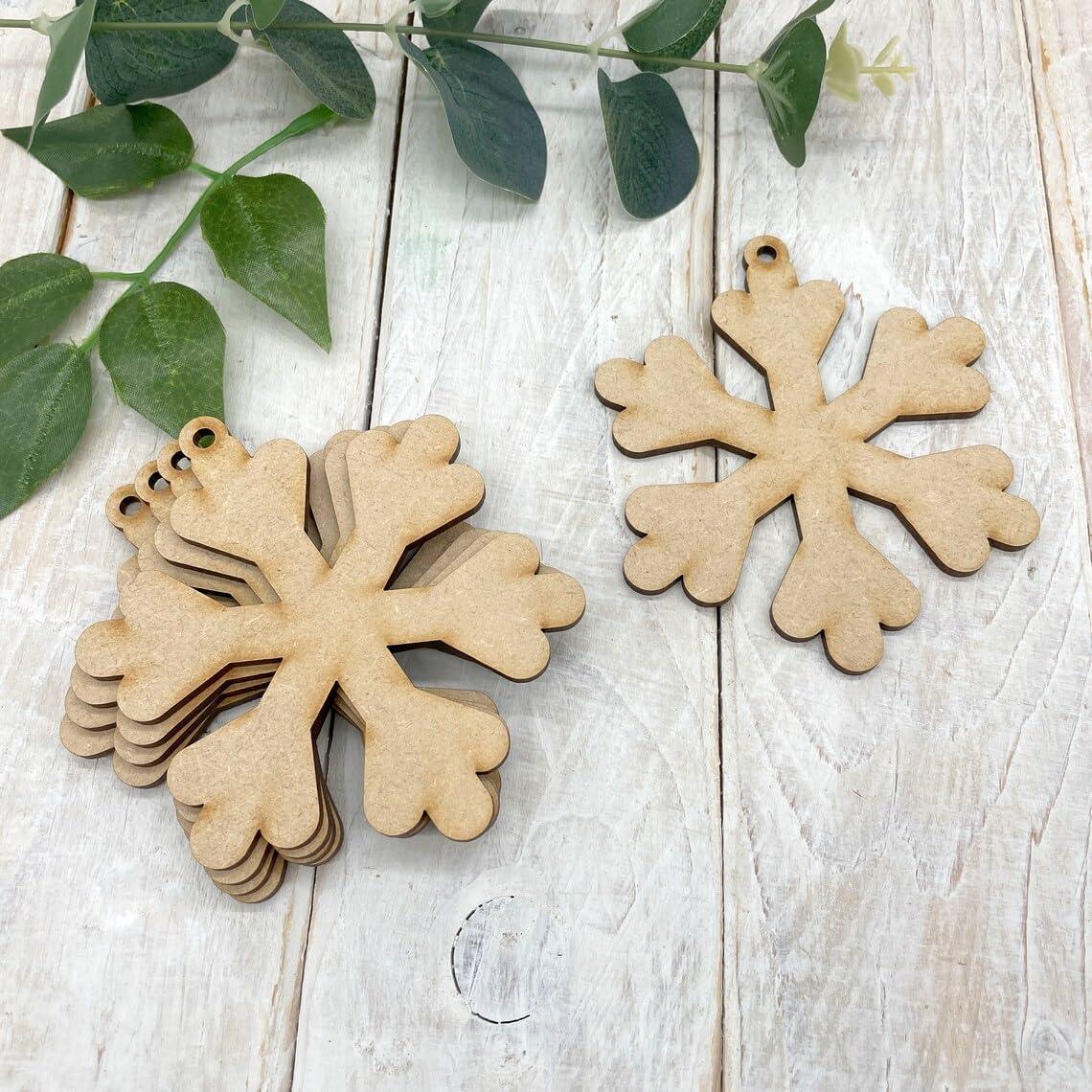 Haoser 18 pc Christmas Wooden Hanging Ornaments Unfinished Wood Slices Christmas Crafts for Kids DIY Christmas Decorations Party Supplies Favors - Haoser