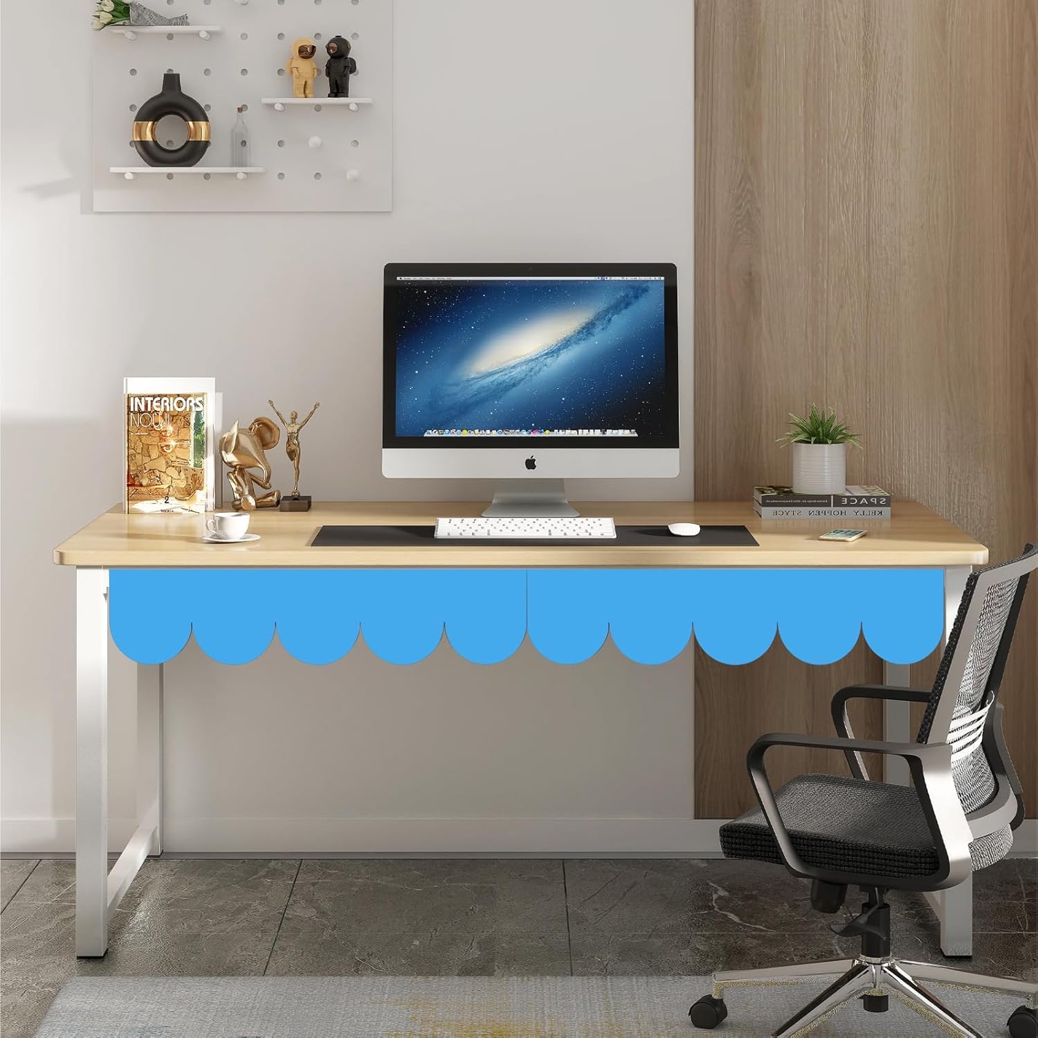 6Pack Unfinished Scalloped Decorative Wood Trim for DIY Projects | Wooden Moulding Trim for Wall