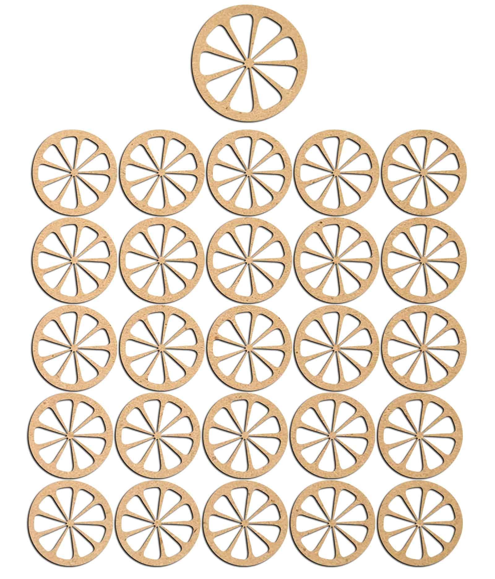 Haoser 3mm Wooden Lemon Cutouts for Scrapbooking Arts Crafts DIY Decoration Display Décor - Haoser