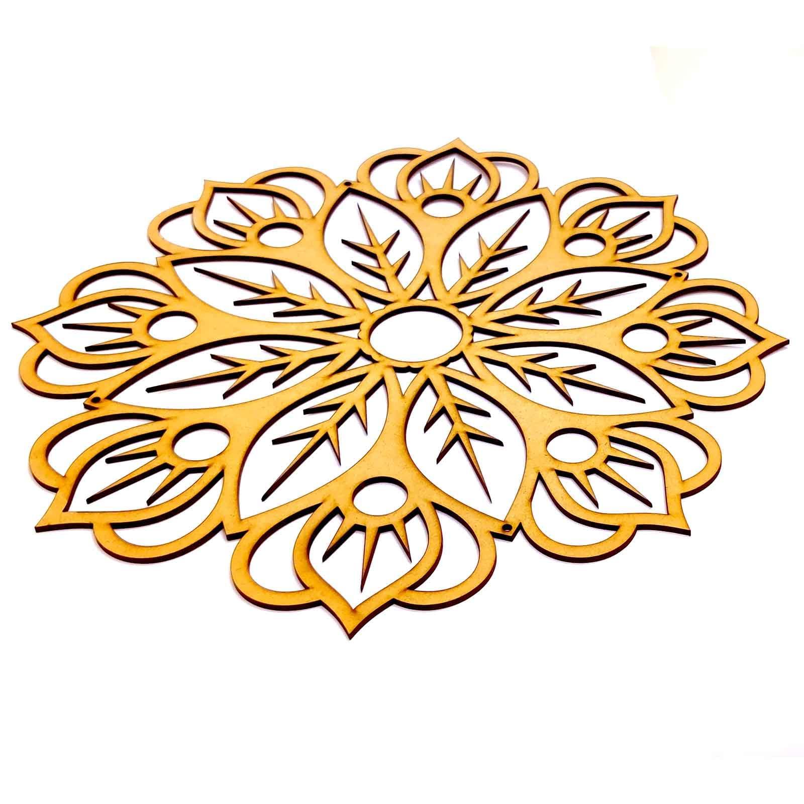 Haoser Wooden Mandala Art Design Panel for Home Décor, Living Room, Bedroom, Living Area, Office - Haoser