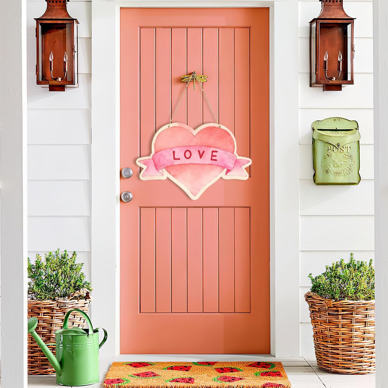 3 PCS Wooden Heart Ornaments to Paint, Valentine's Day Happy Mothers Day DIY Blank Unfinished Wreaths