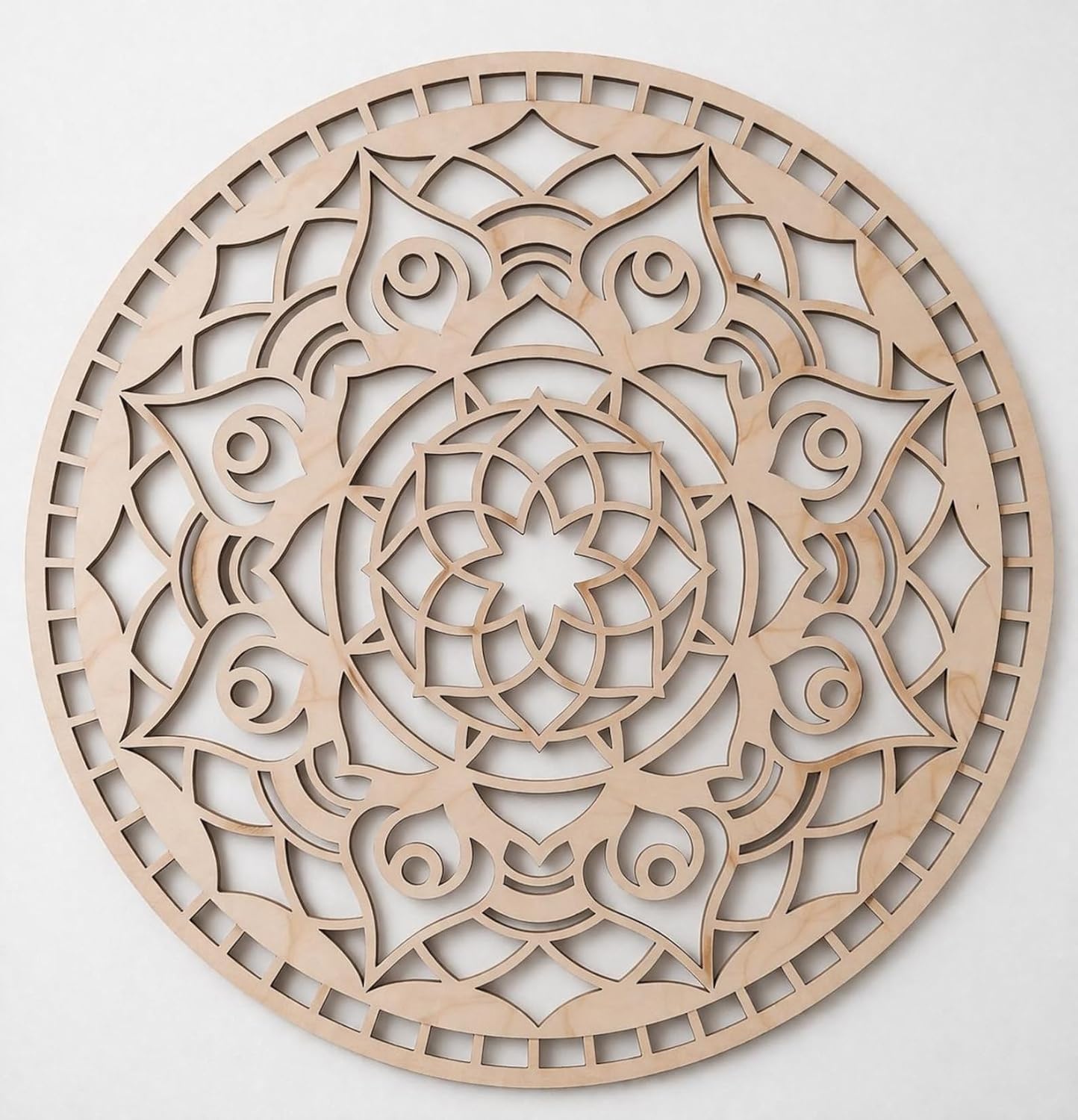 Handmade Geometric Wooden Mandala Wall Hanging | Minimalist Mandala