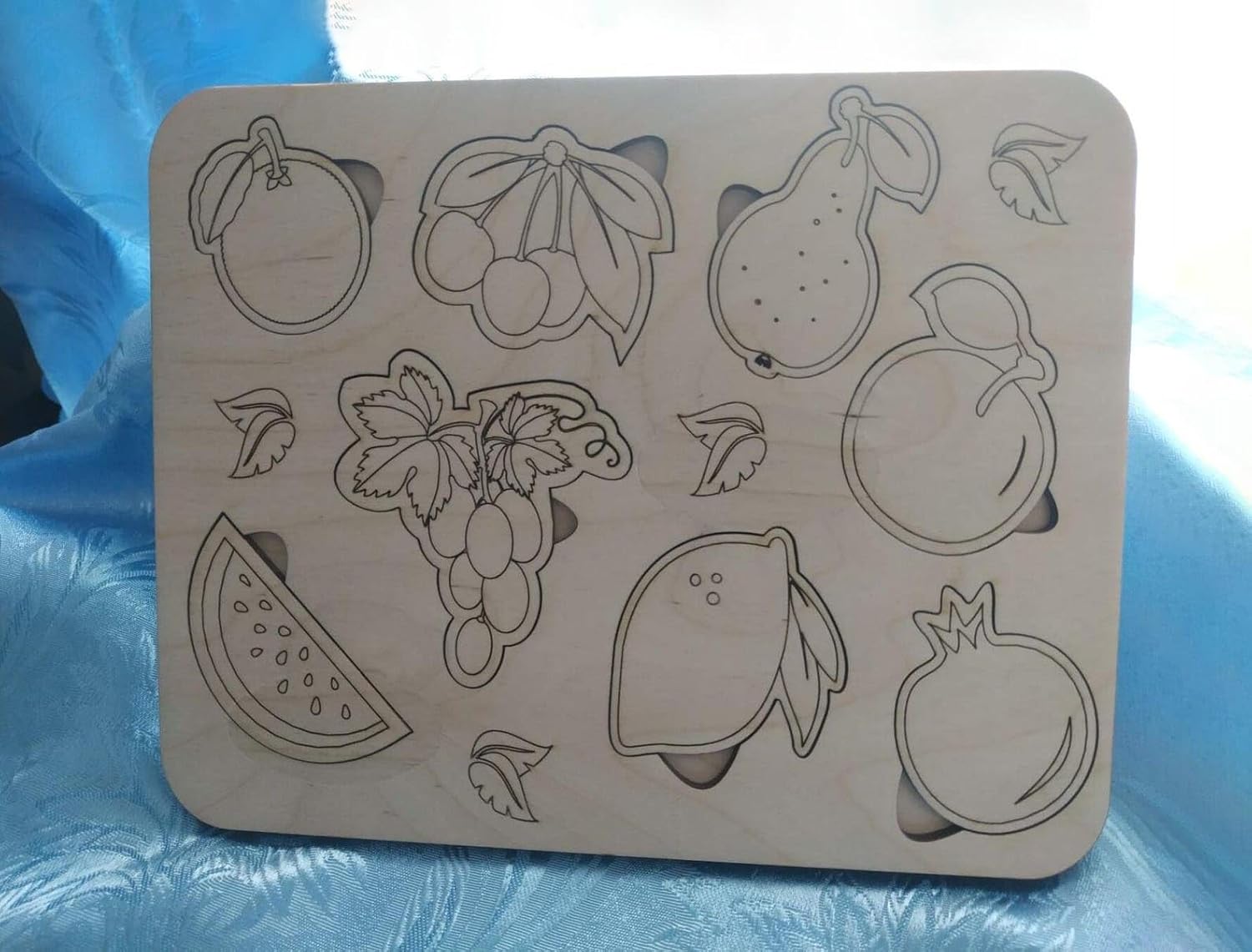 8 Pcs Wooden Kids Fruits Set | Montessori Educational Toy for Kids