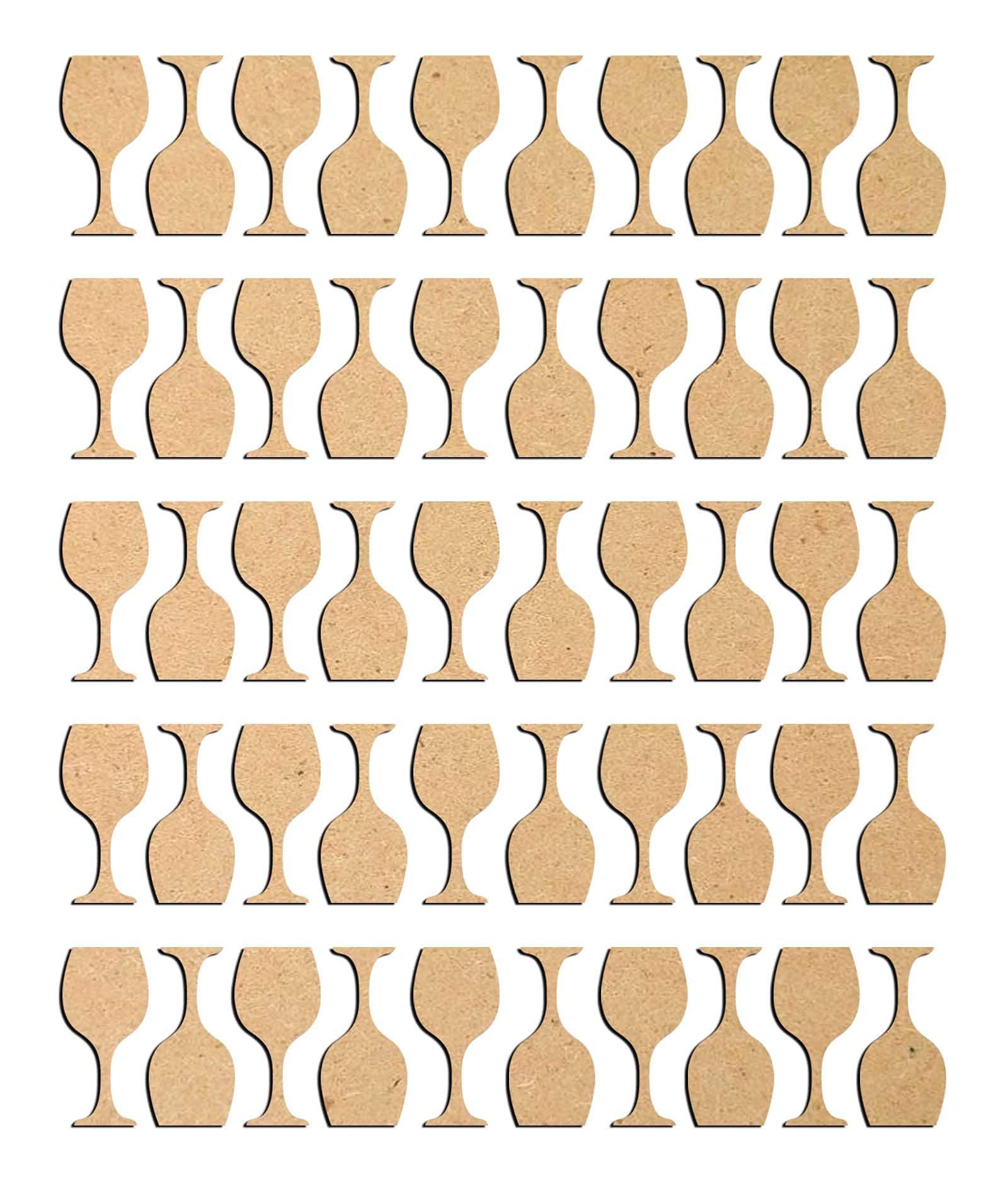 Haoser 3mm Wooden Glass Cutouts for Scrapbooking Arts Crafts DIY Decoration Display Décor - Haoser