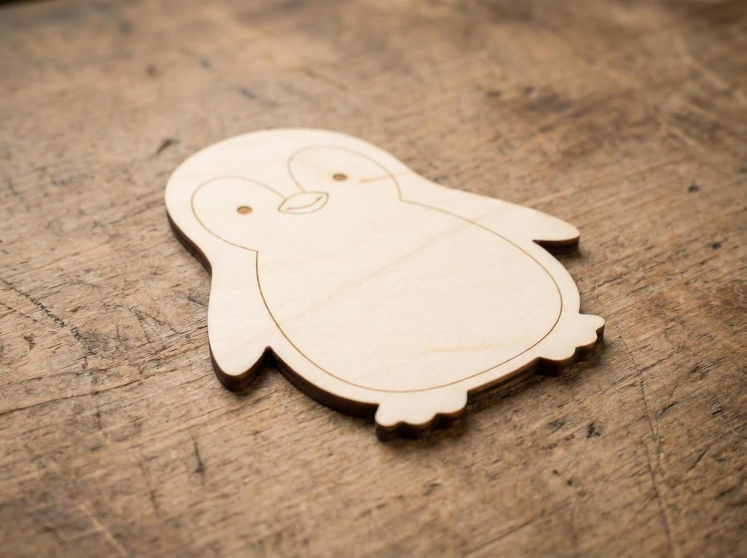 5 Pcs Wooden Penguin Craft Blanks | 4 Inch MDF Cutouts | DIY Painting Craft Shapes for Kids Art
