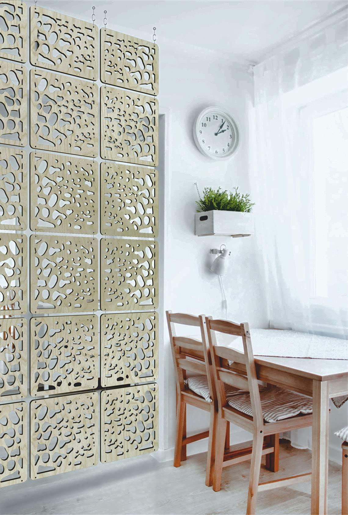 Wooden Room Partition for Living Room, Wood Screen Separators, Room Wall Divider - Haoser