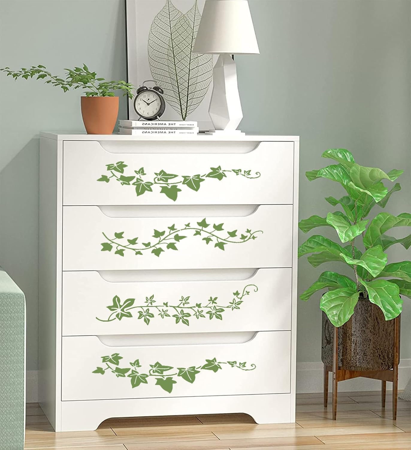 14 Pcs Leaf Stencil Set for Painting – Reusable Plastic Floral & Leaves Templates for Canvas