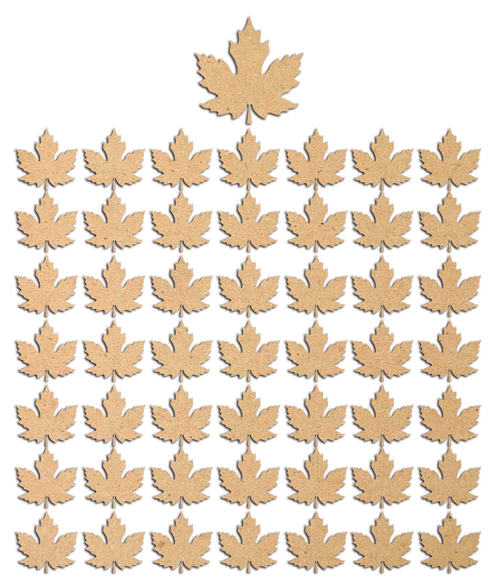 Haoser 3mm Wooden Leaf-2 Cutouts for Scrapbooking Arts Crafts DIY Decoration Display Décor - Haoser