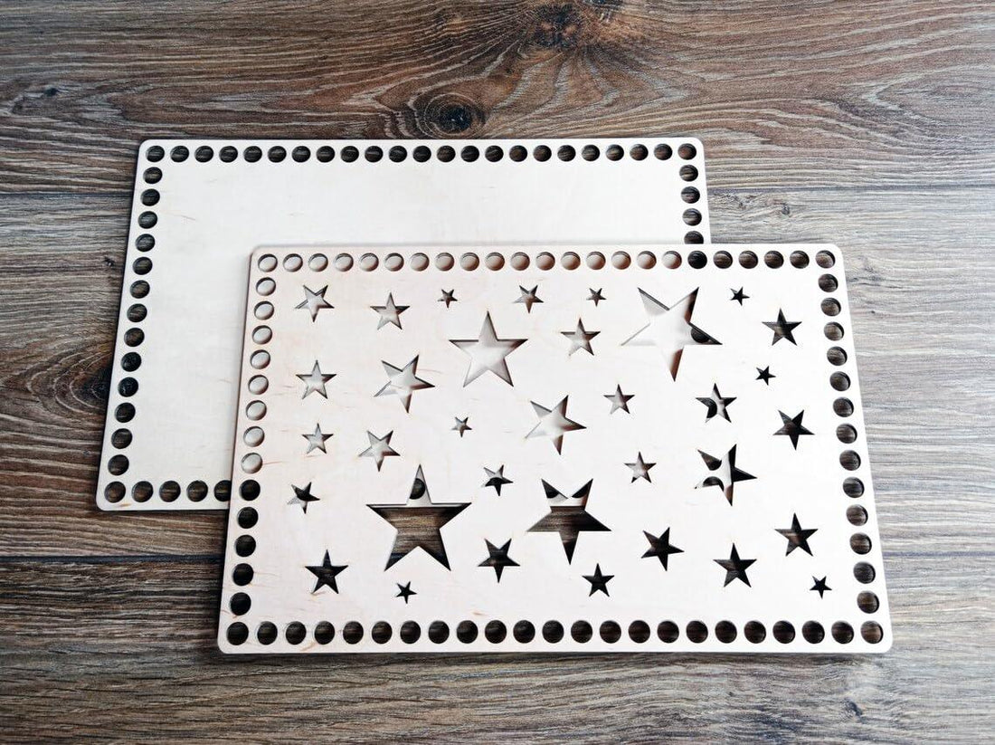 Haoser Mdf Wooden rectangle base for crochet basket, Craft DIY, Wood base Shaper for DIY Basket Craft Weaving Making Supplies Crochet basket wooden base, Crochet basket bottom, knitting bottom - Haoser