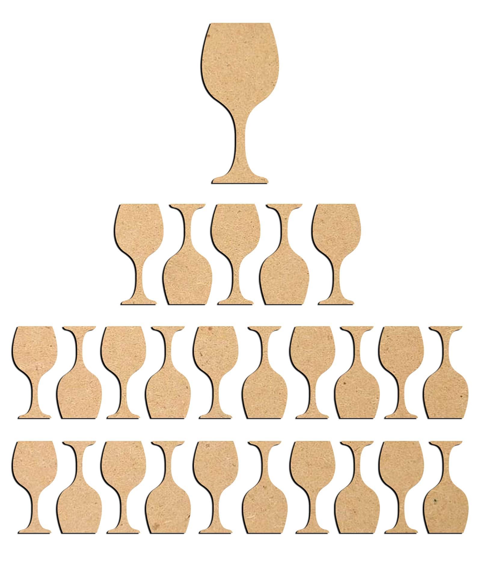 Haoser 3mm Wooden Glass Cutouts for Scrapbooking Arts Crafts DIY Decoration Display Décor - Haoser