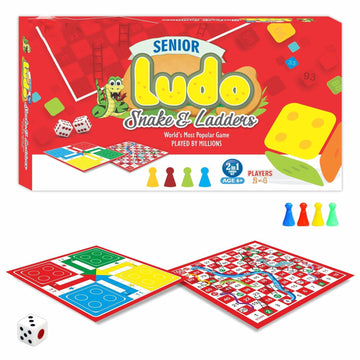 Haoser Ludo Board Game | Snakes and Ladders with Ludo Board Game for Kids and Family Fun - Haoser