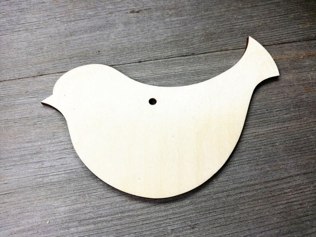 Haoser Pack 12 pcs Unfinished Wood Birds, Bird Wood Shapes, Bird Wood DIY Crafts Cutouts, Wooden Chime Birds,Bird Wood DIY Crafts Cutouts,Hanging Wooden Birds Ornaments,Wooden Cutouts Wood Bird - Haoser
