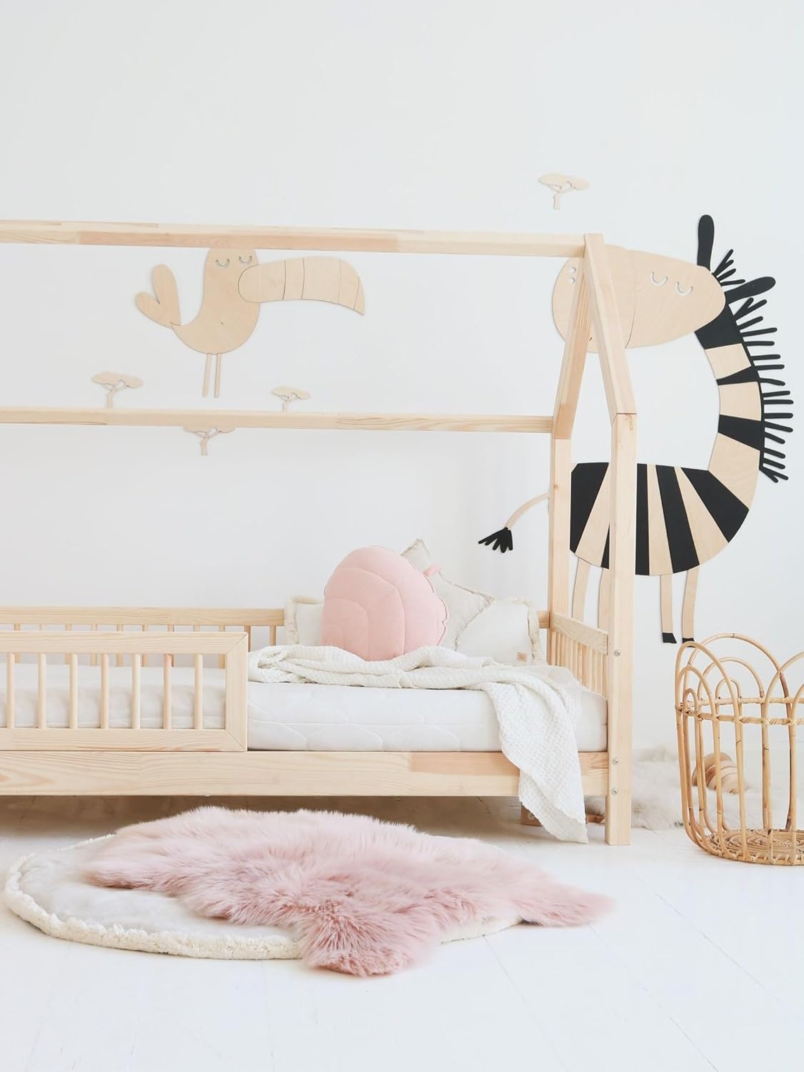 7 Pcs Safari Theme Wooden Wall Decor for Kids Room | Jungle Animal Nursery Wall Art
