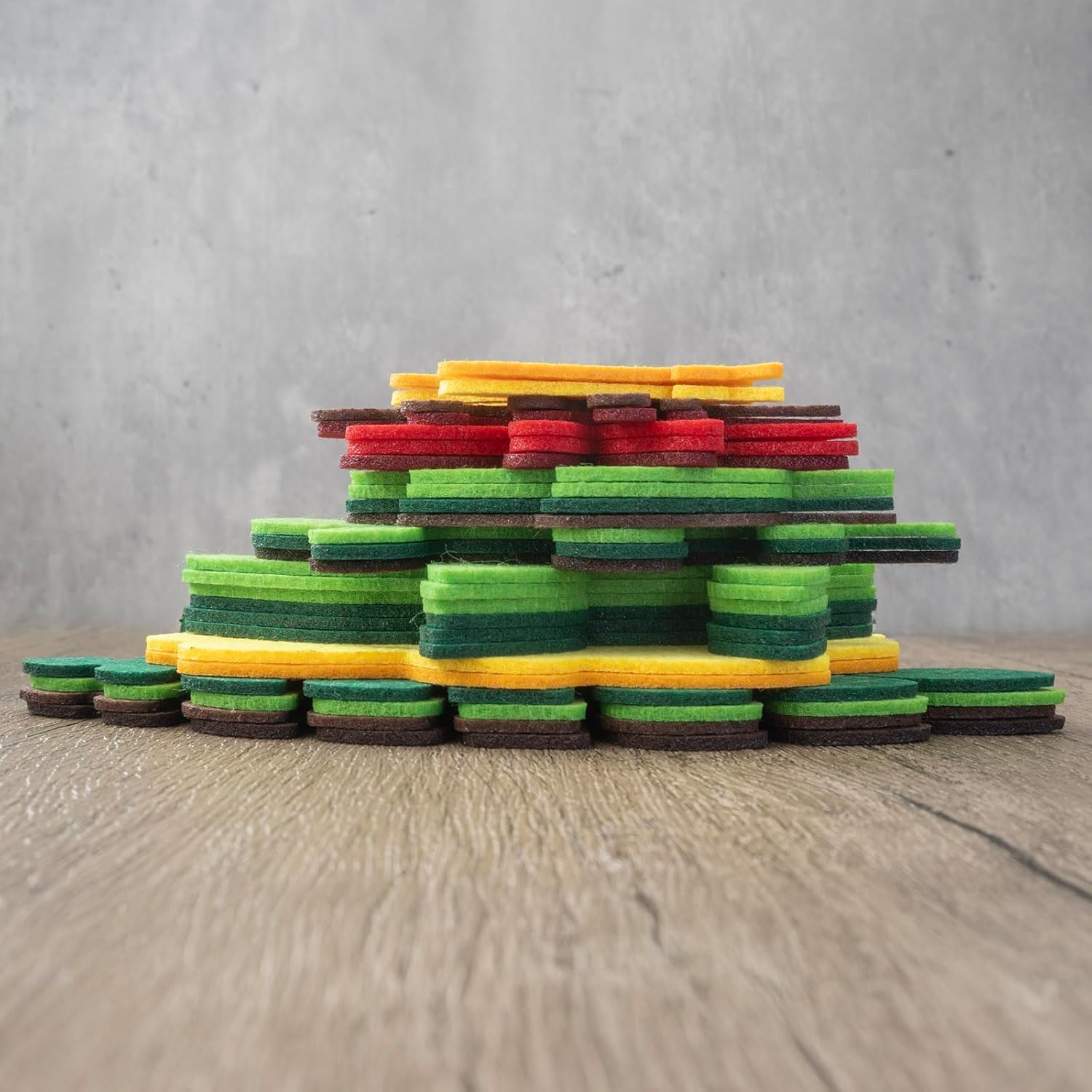 26 Pcs Felt Leaves and Flower Cutouts – Assorted Floral Felt Shapes for Crafts