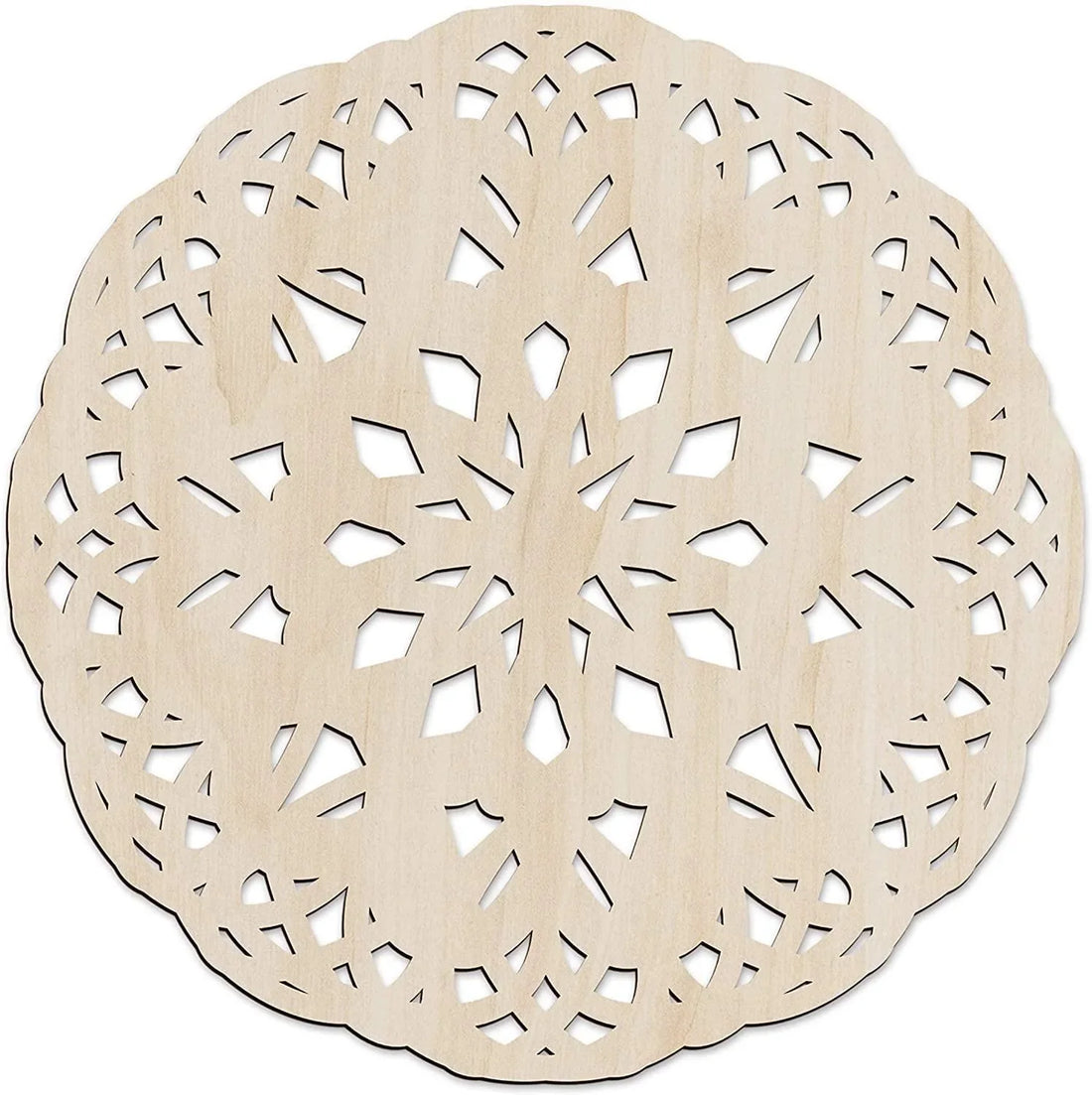 Haoser Mandala Wooden Wall Art, Traditional Star Ornament Polygonal Details, Birch Wood Plywood Rustic Wall Art Accent for Hallway Bedroom Living Room Cafes and Offices (Mandala Design-5_30CM) - Haoser