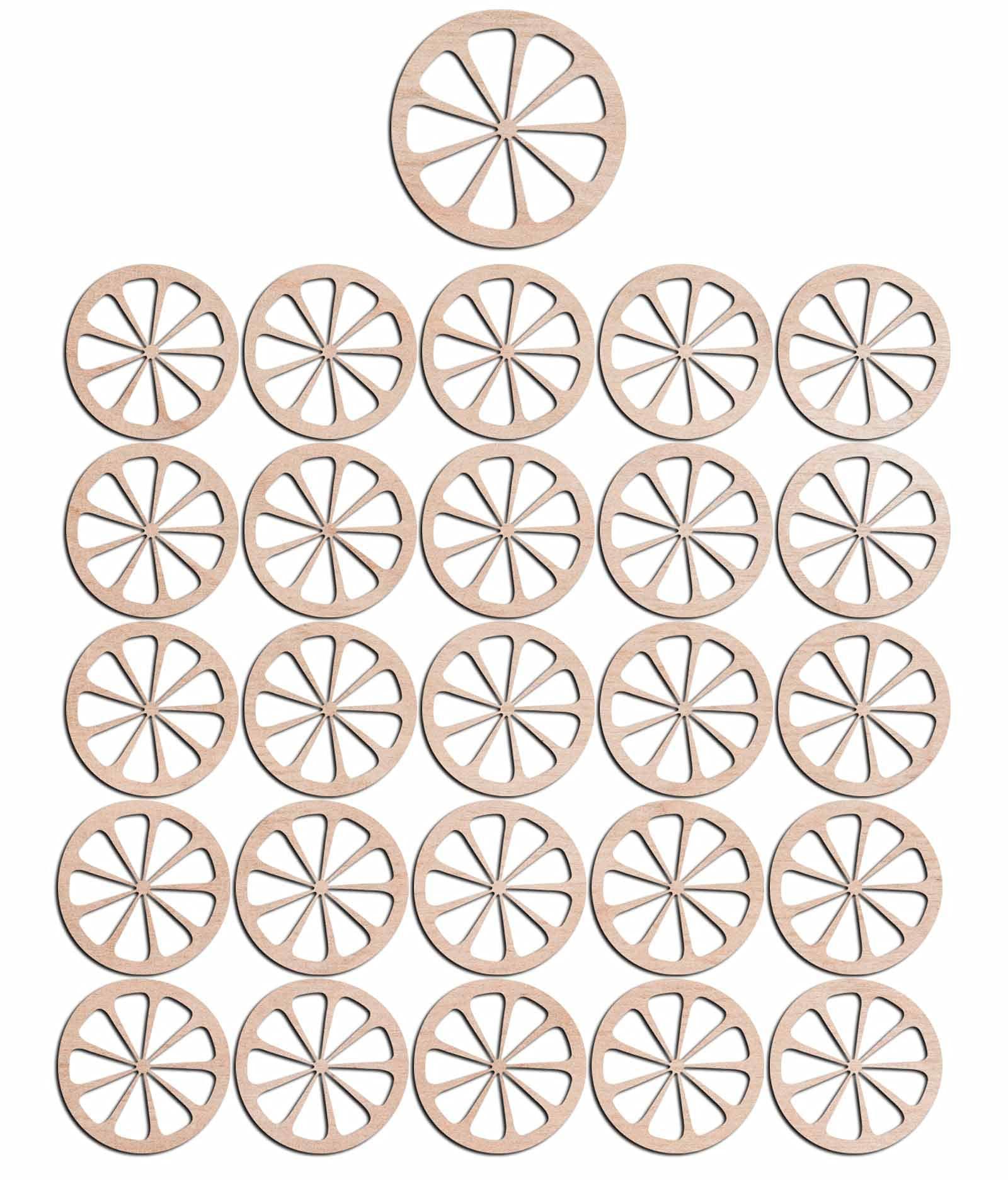 Haoser 3mm Wooden Lemon Cutouts for Scrapbooking Arts Crafts DIY Decoration Display Décor - Haoser