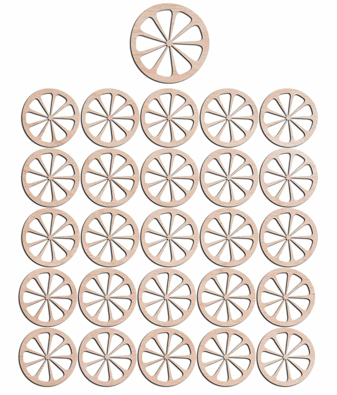 Haoser 3mm Wooden Lemon Cutouts for Scrapbooking Arts Crafts DIY Decoration Display Décor - Haoser