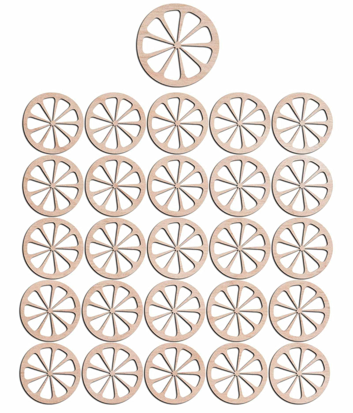 Haoser 3mm Wooden Lemon Cutouts for Scrapbooking Arts Crafts DIY Decoration Display Décor - Haoser