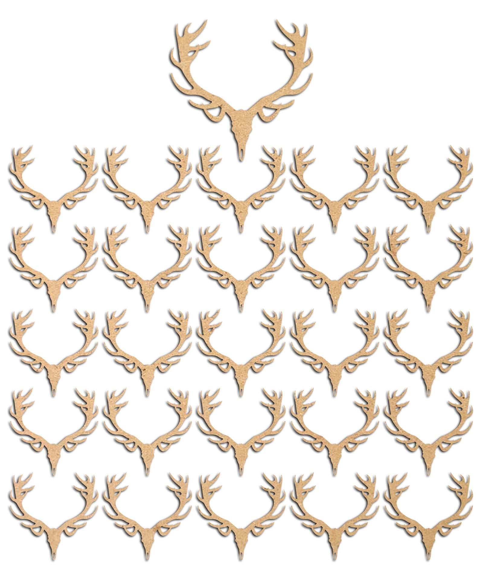 Haoser 3mm Wooden Horn Cutouts for Scrapbooking Arts Crafts DIY Decoration Display Décor - Haoser